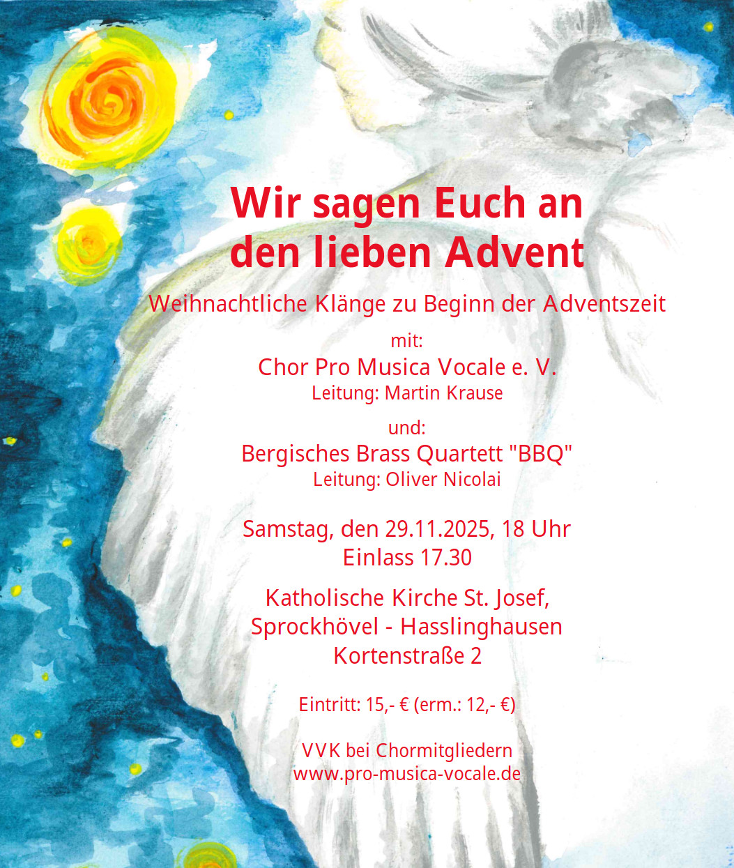 Weihnachtskonzert am 29.11.2025